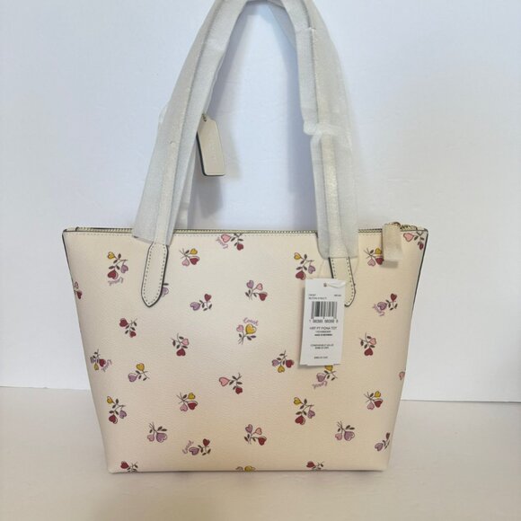 coach Fiona Zip Tote Bag With Heart Print cw397 - Picture 2 of 6